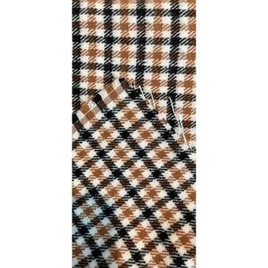 SALE 3‎ Yards Brown Black White Checkered Flannel Fabric Sewing Craft Material